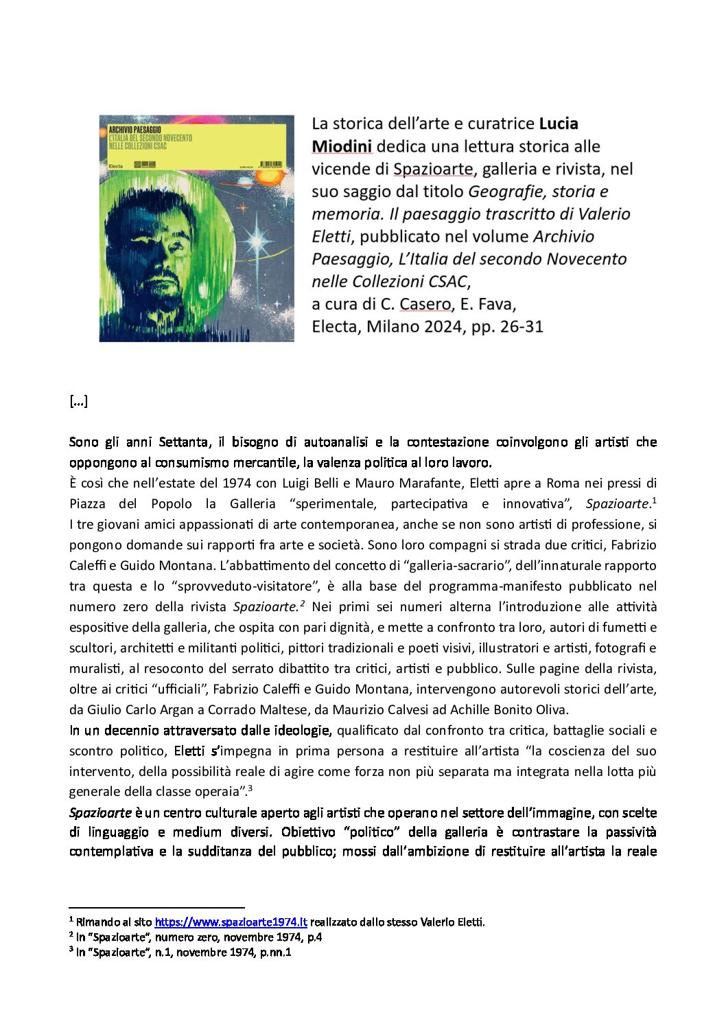 Estratti dal saggio di Lucia Miodini